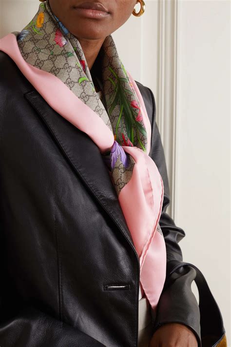 gucci pink heart scarf|net a porter gucci scarf.